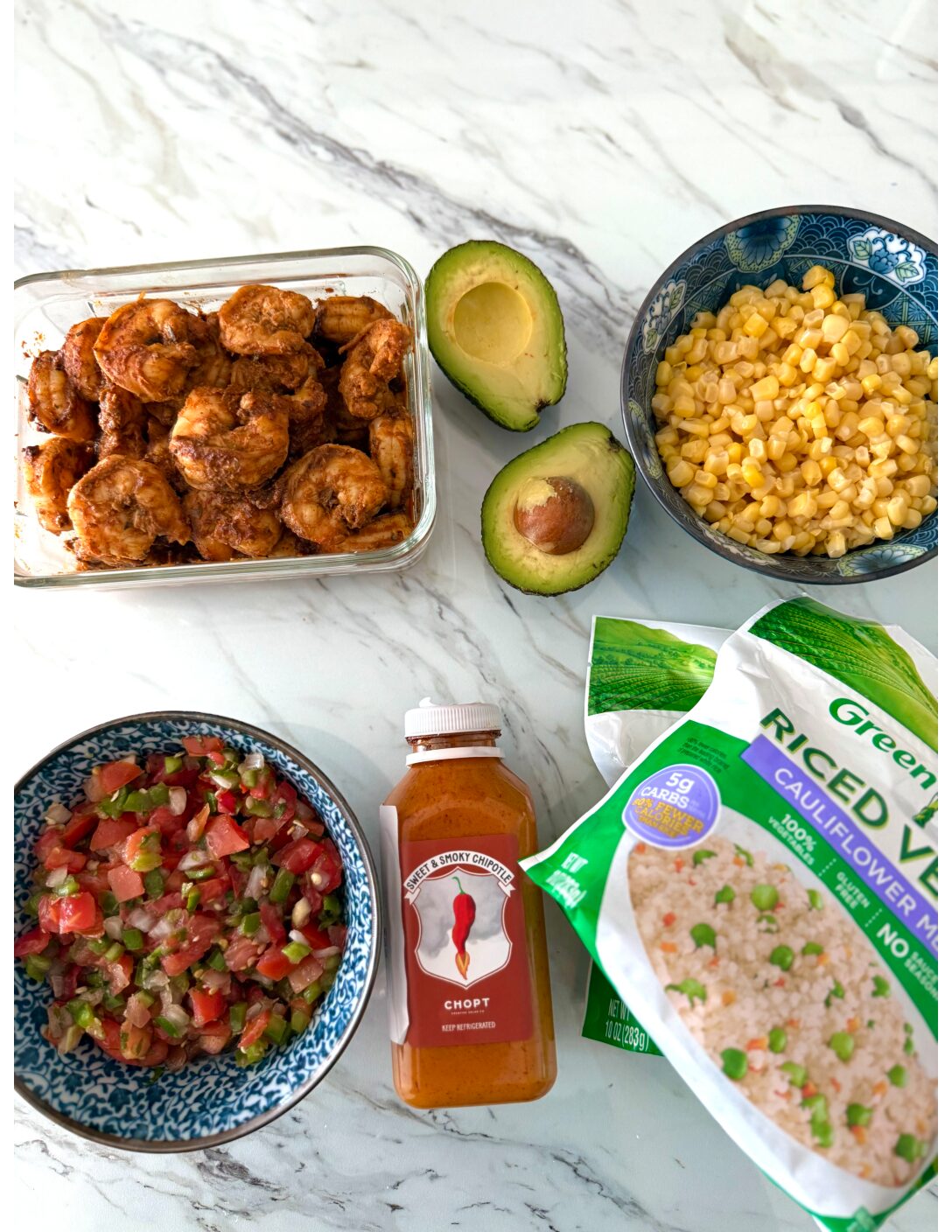 Meal Prep: Chipotle Shrimp Bowls